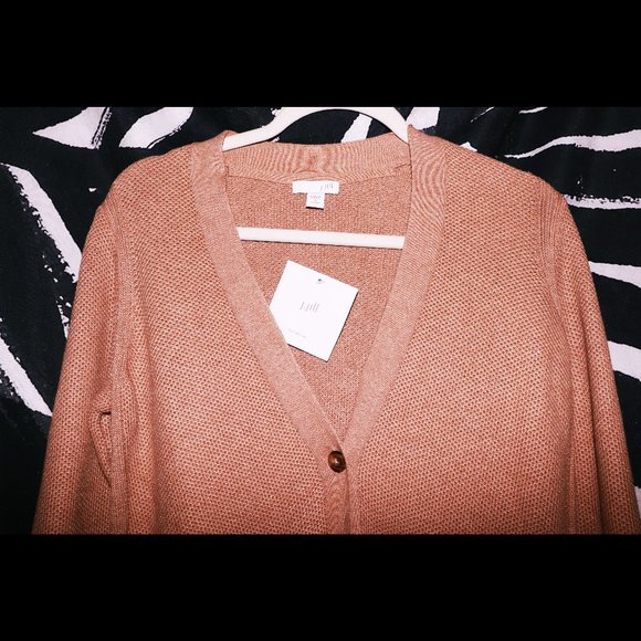 J. JILL BROWN WOVEN CARDIGAN sz 2P - Picture 2 of 4